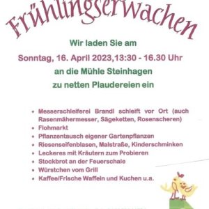 Frühlingserwachen an der Mühle Steinhagen