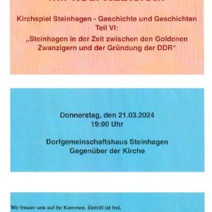Vortrag „Das Kirchspiel Steinhagen – Geschichte und Geschichten, Teil 6“