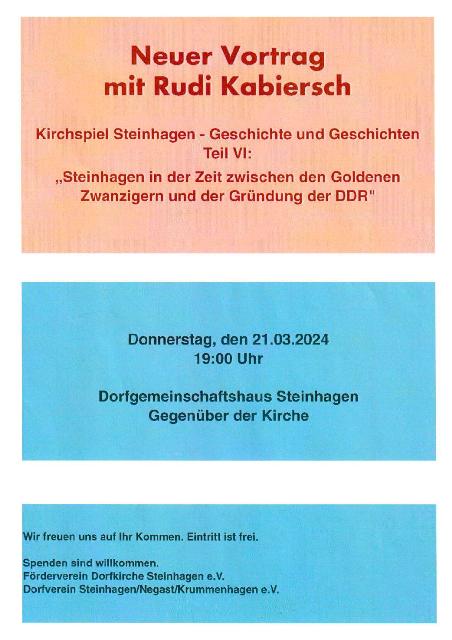 Vortrag "Das Kirchspiel Steinhagen - Geschichte und Geschichten, Teil 6"